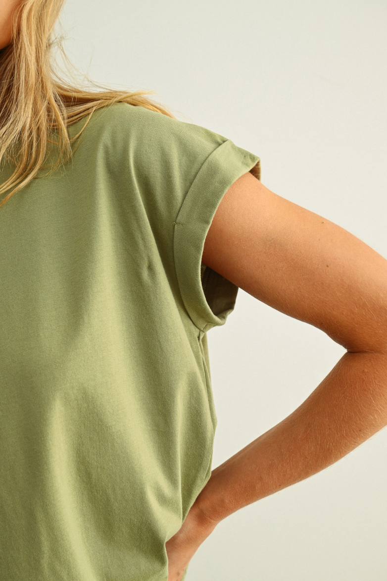 •ALANIS• cotton cuffed sleeve top