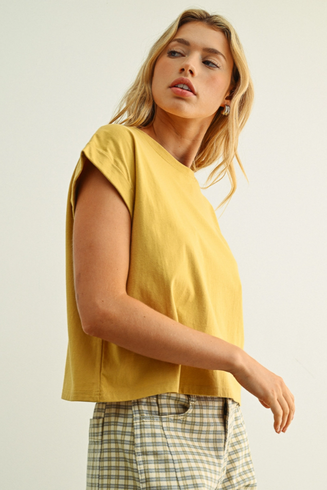 •ALANIS• cotton cuffed sleeve top