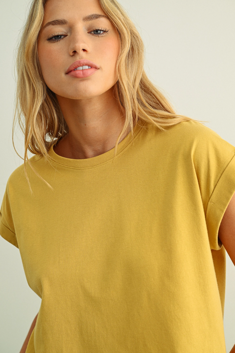 •ALANIS• cotton cuffed sleeve top