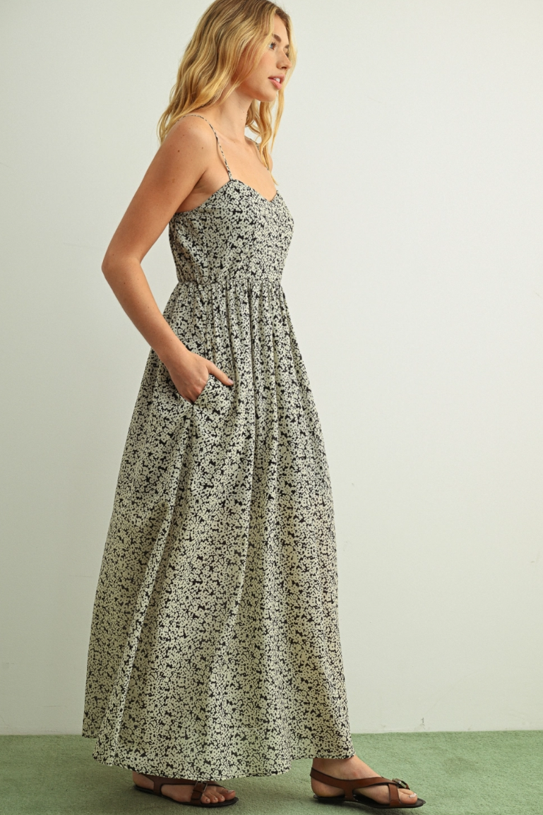 •AUDRA• floral sweetheart cotton maxi dress