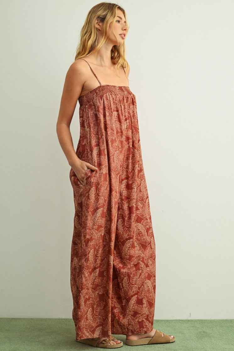 •TERRA - TERRACOTTA• linen blend jumpsuit
