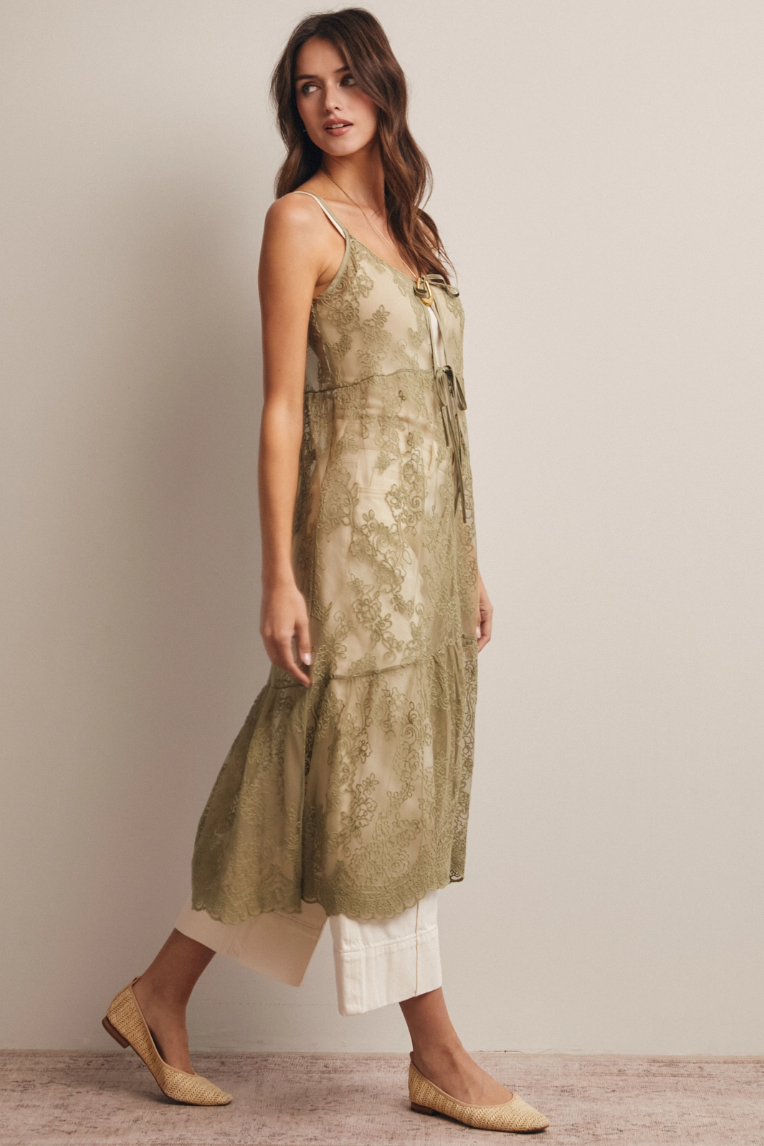 •ELOISE• embroidered lace sleeveless duster
