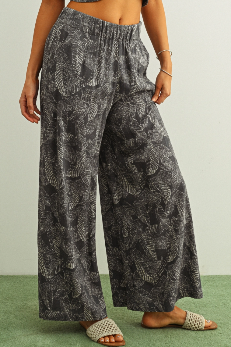 •TERRA - CHARCOAL• linen blend top & pants separates