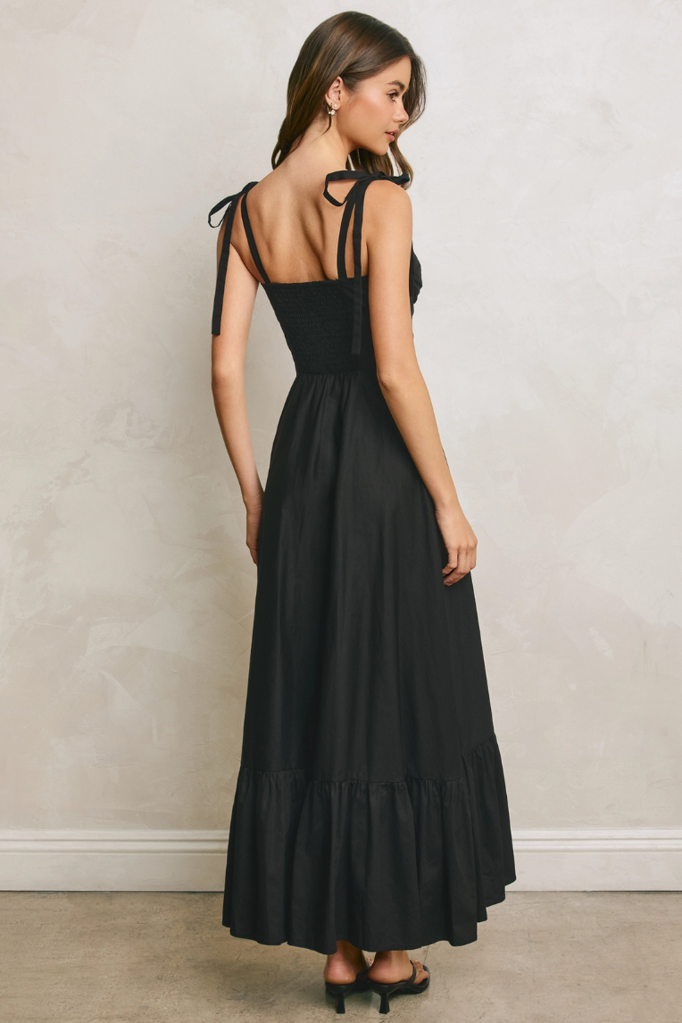 •SALMA• cotton poplin corset maxi dress