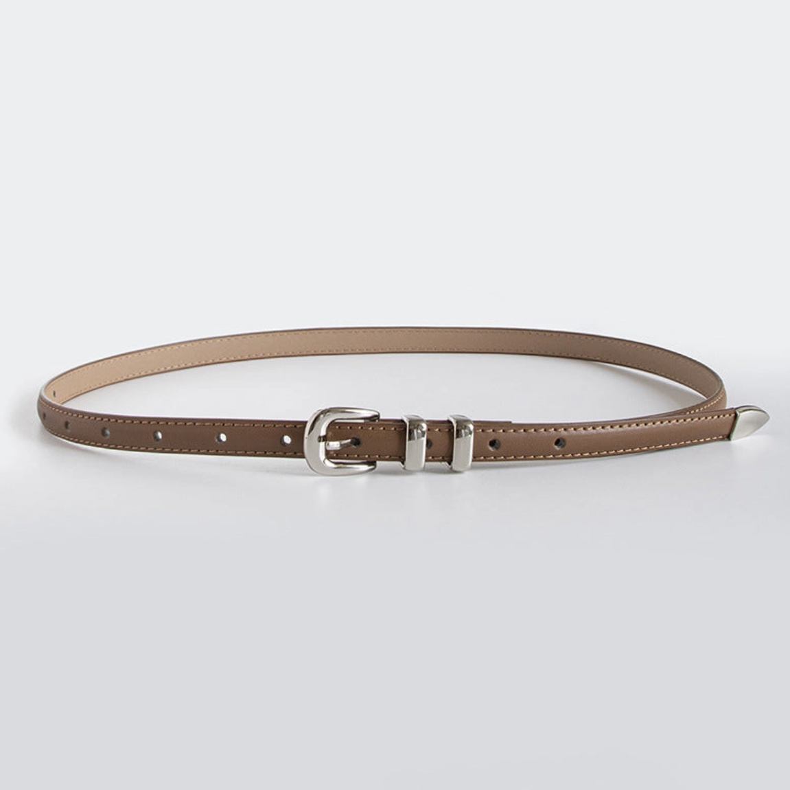•BELT• skinny leather with end tip