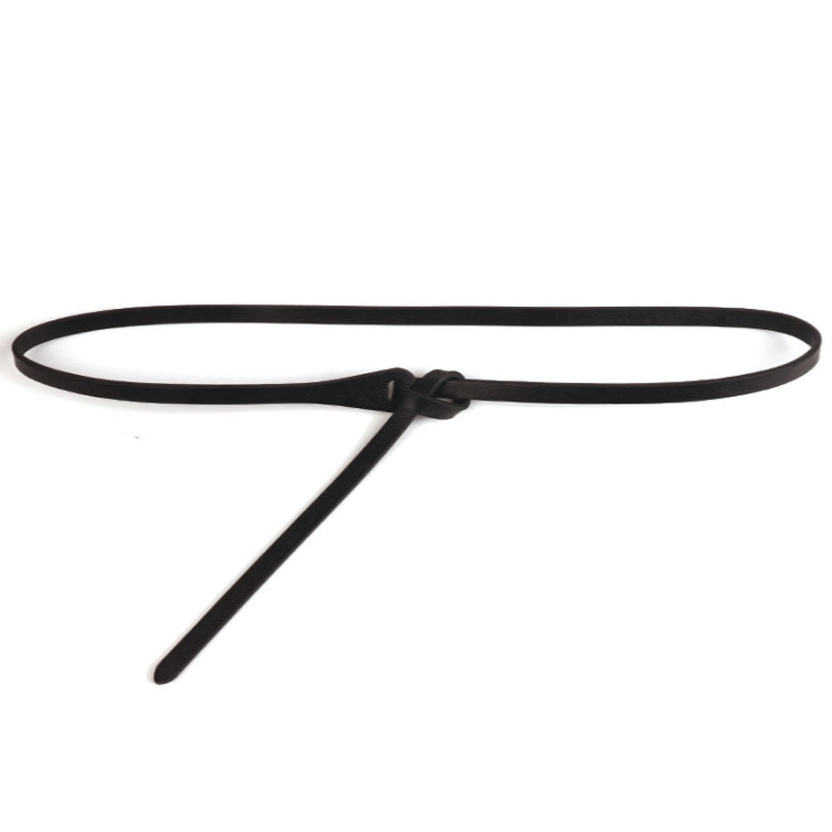 •BELT• threaded skinny leather