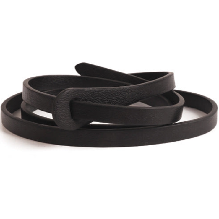•BELT• threaded skinny leather