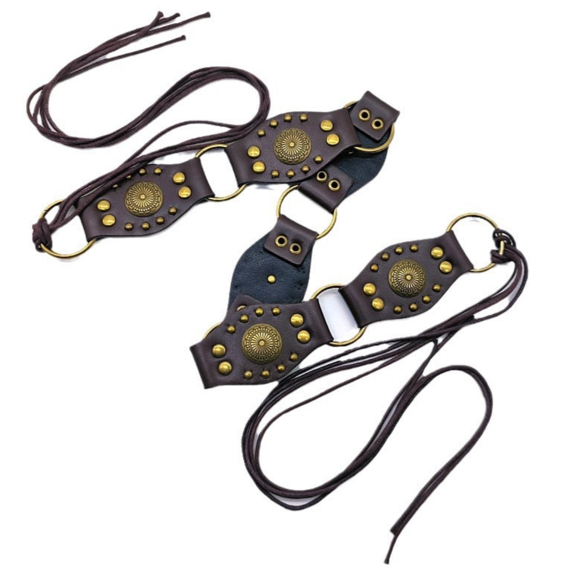 •BELT• leather concho style