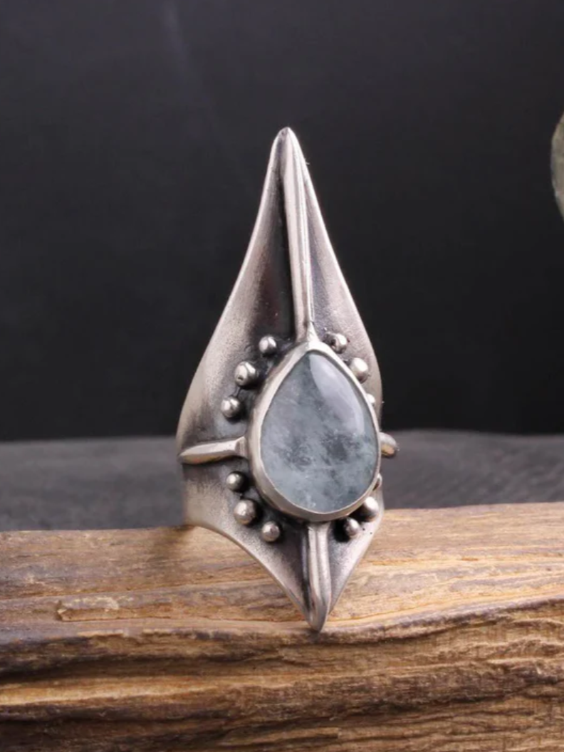 •AVALON• aquamarine + silver ring