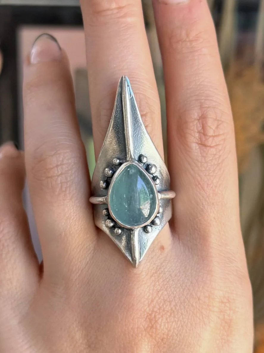 •AVALON• aquamarine + silver ring