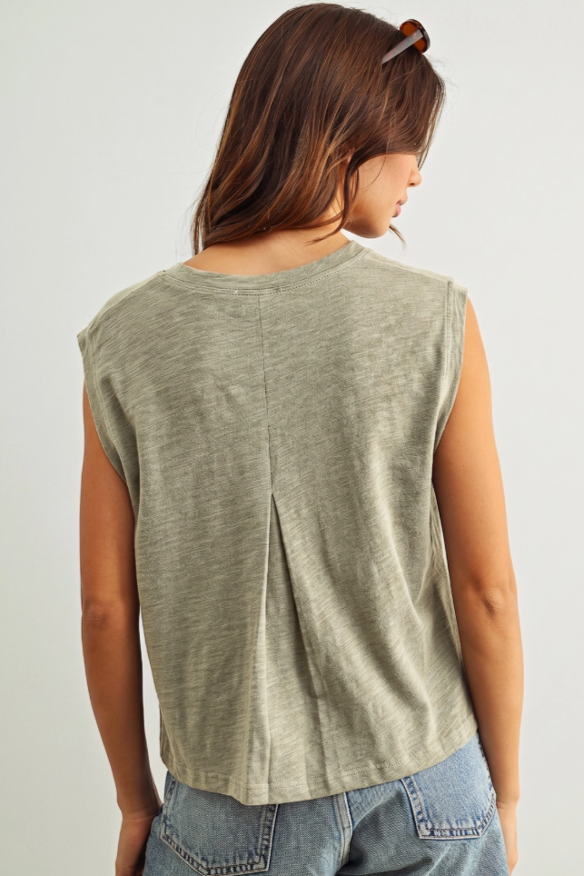 •ALANI• cotton slub knit top