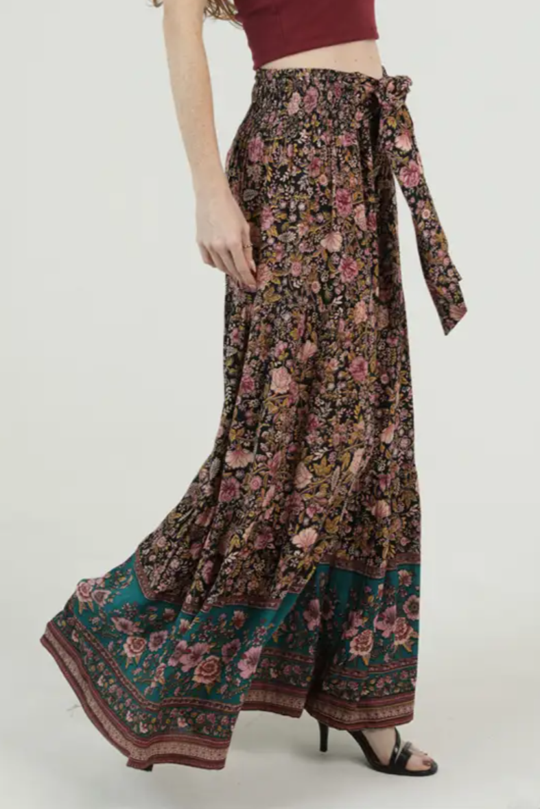 •BEATRICE• floral tie waist pants