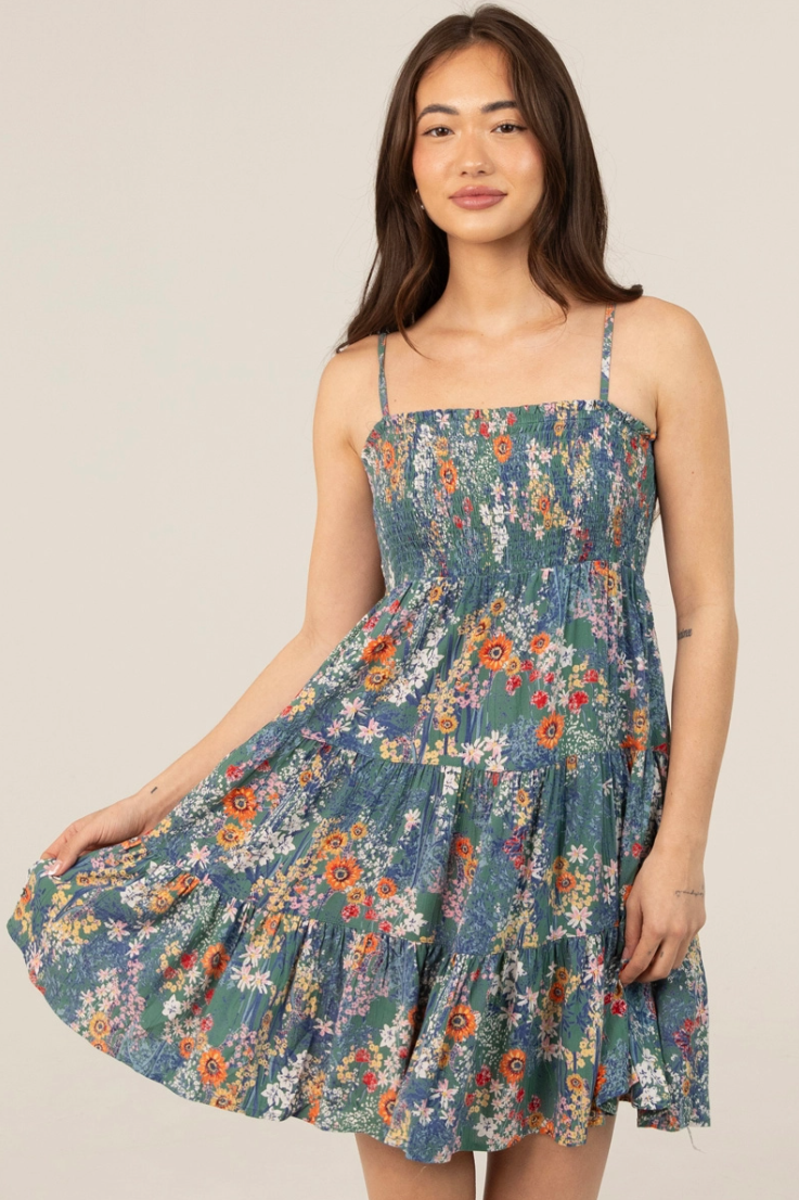 •CASSIE• floral smocked bodice sundress