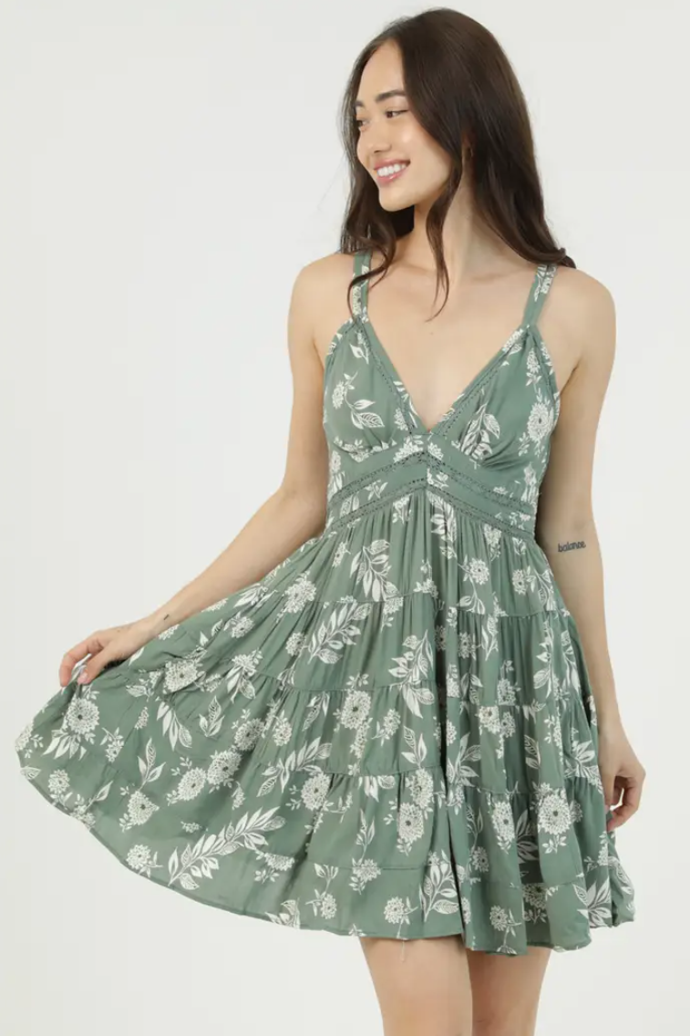 •CASSIDY• lace trim floral sundress