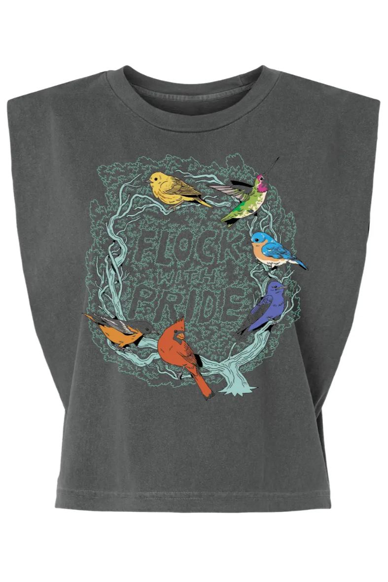 •FLOCK WITH PRIDE• cotton muscle tee (USA)