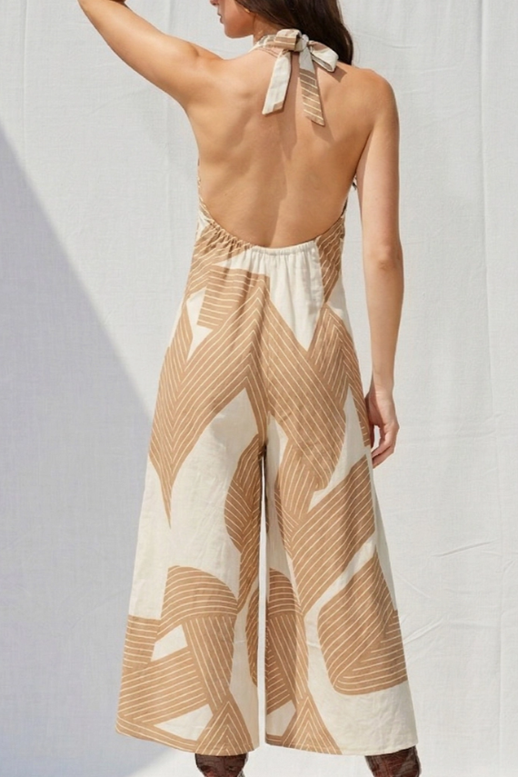 •GRANADA• halter neck open back jumpsuit