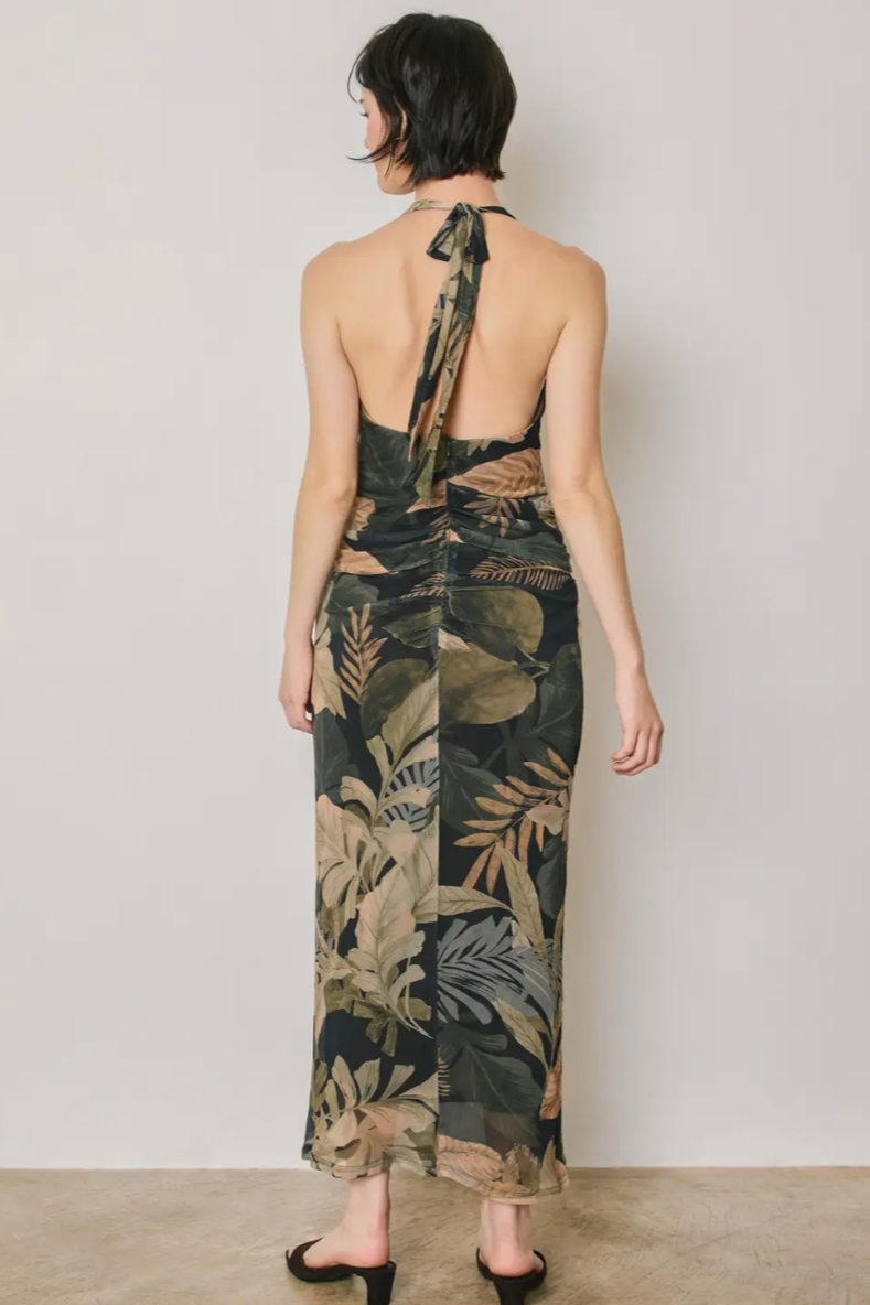 •LYANNA• mesh halter midaxi dress