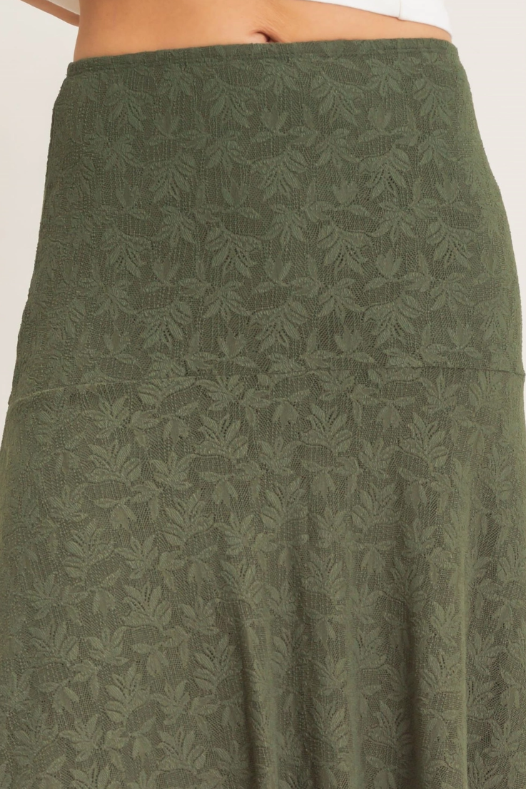 •ESMERALDA• floral lace witchy hem skirt