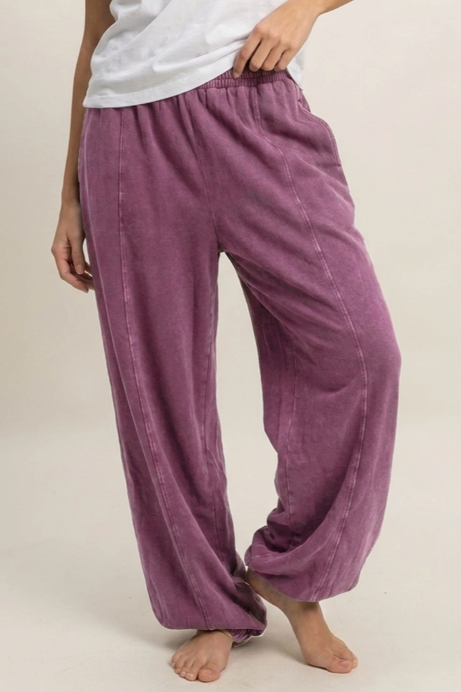 •REN• mineral washed cotton joggers
