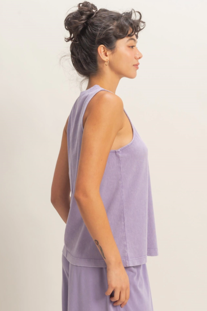 •AMI• mineral washed cotton tank
