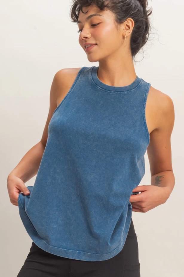 •AMI• mineral washed cotton tank