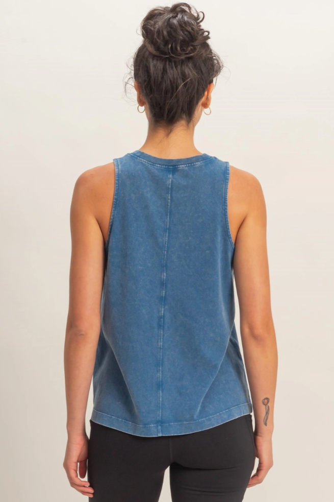 •AMI• mineral washed cotton tank