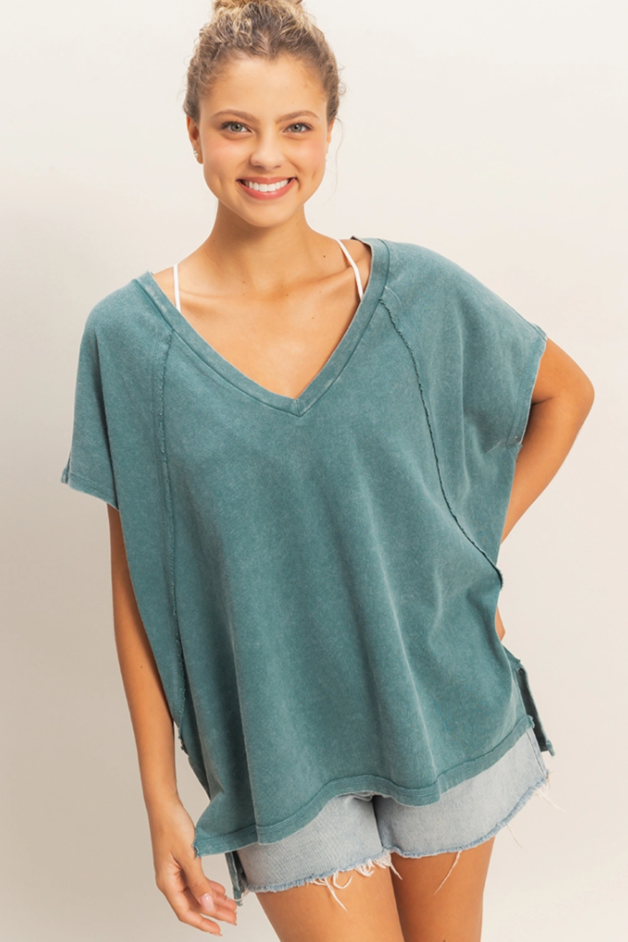 •CARLA• oversized mineral washed tee