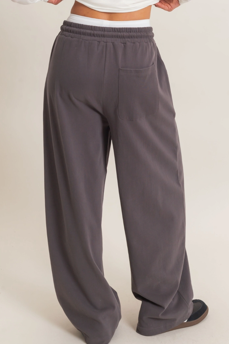 •TYLER• barrel leg drawstring waist pants