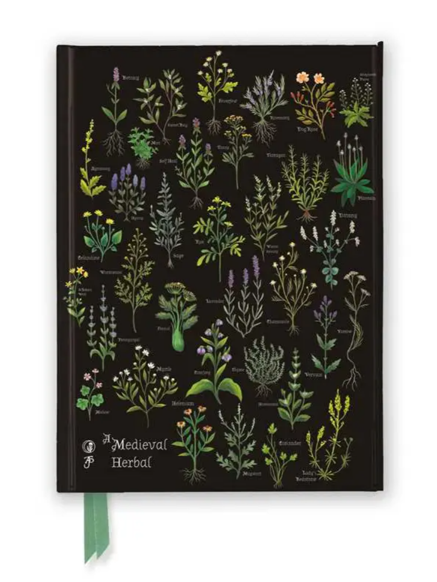 •A MEDIEVAL HERBAL• lined notebook