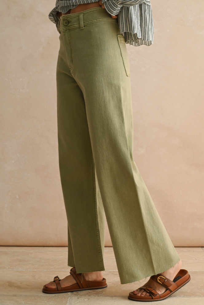 •ALBA• straight leg cotton blend denim pants