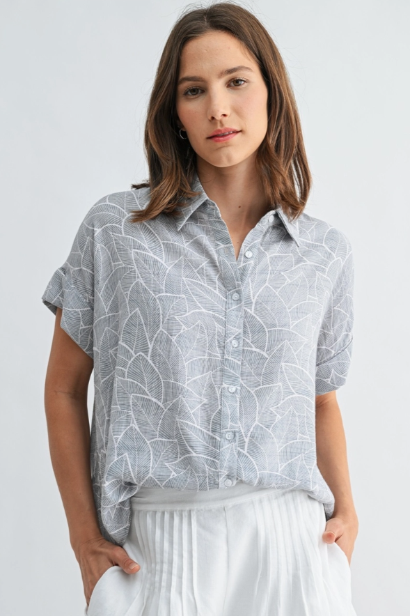 •AYLA• leafy button up top