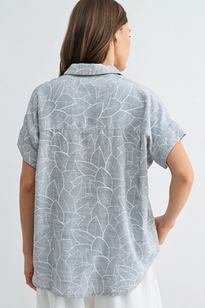 •AYLA• leafy button up top