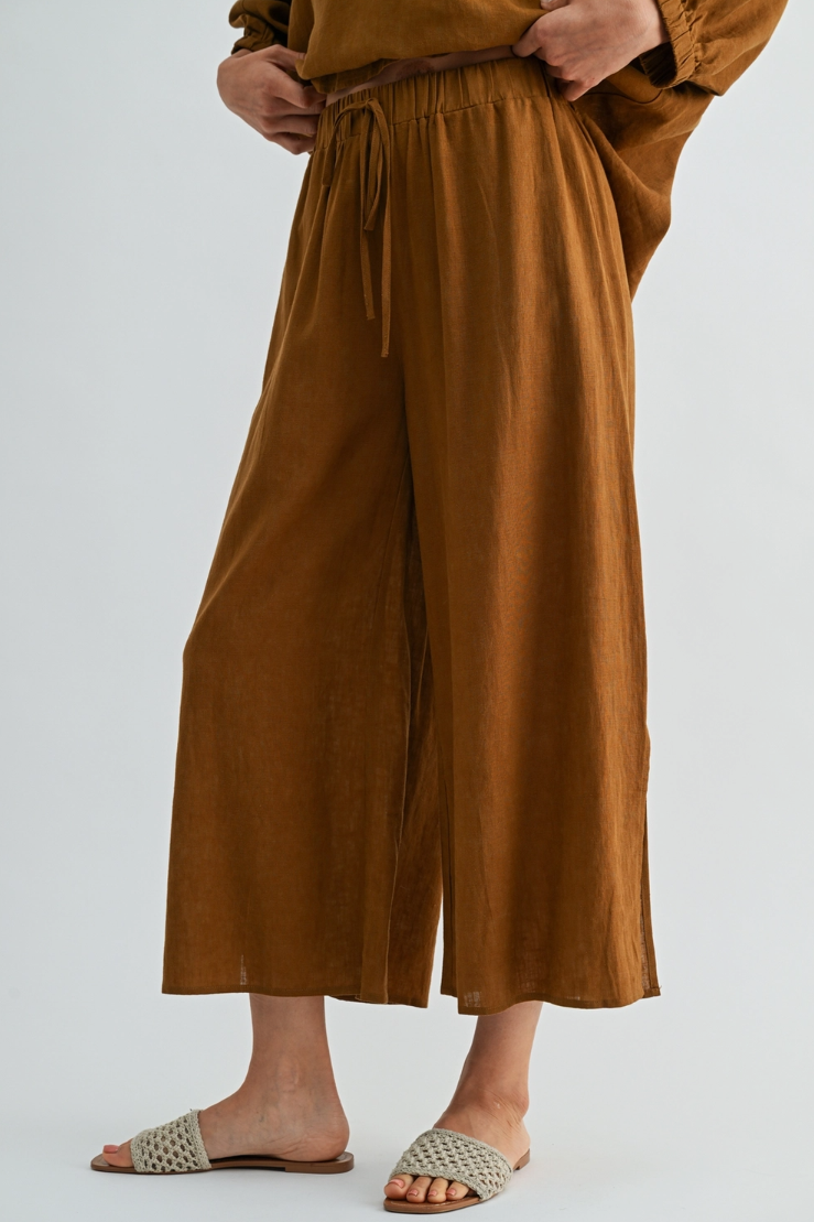 •GINGER• linen blend top & pants separates