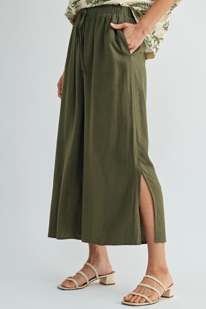 •PIÑA• linen blend cropped pants