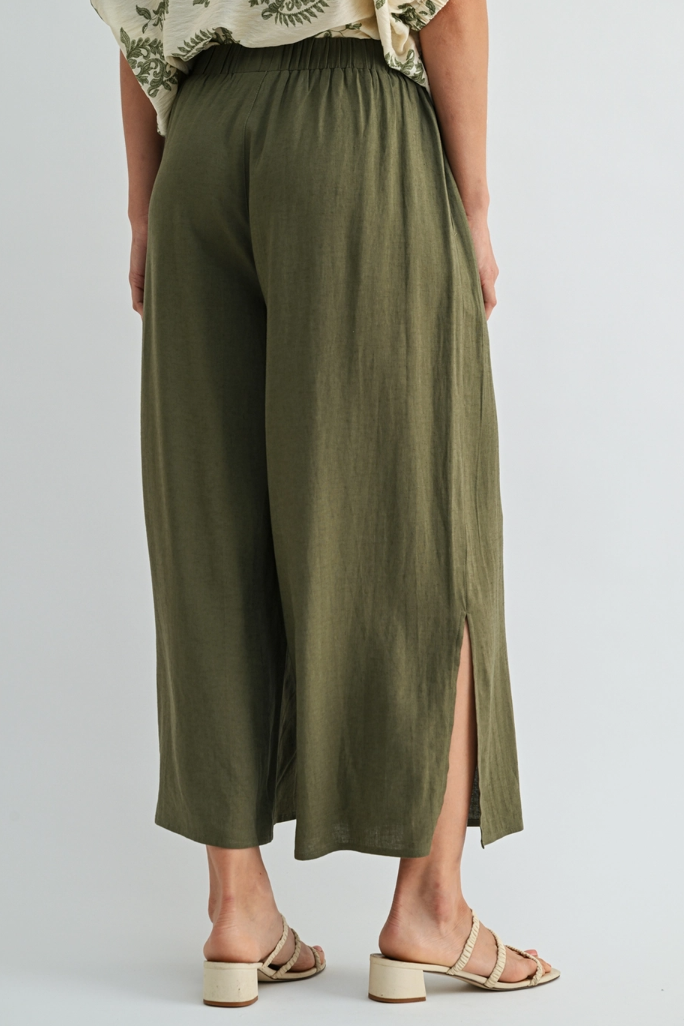 •PIÑA• linen blend cropped pants