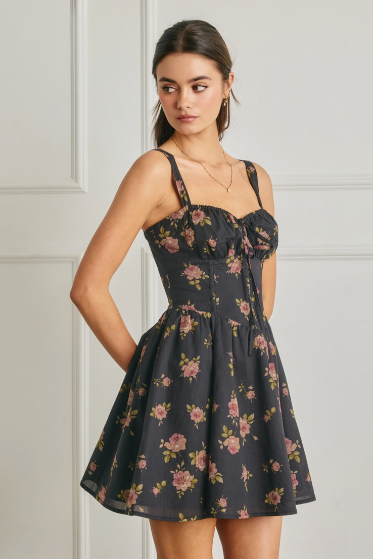 •ROSARITA• floral cotton fit & flare dress