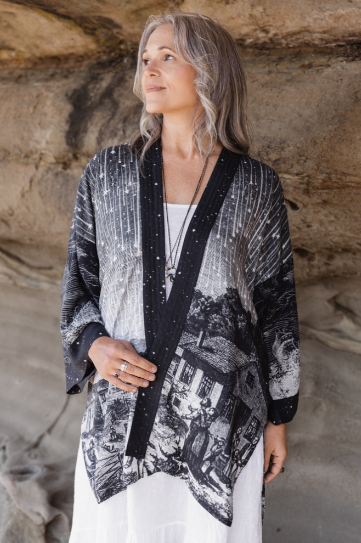 •STARGAZER• bamboo cardigan with tie