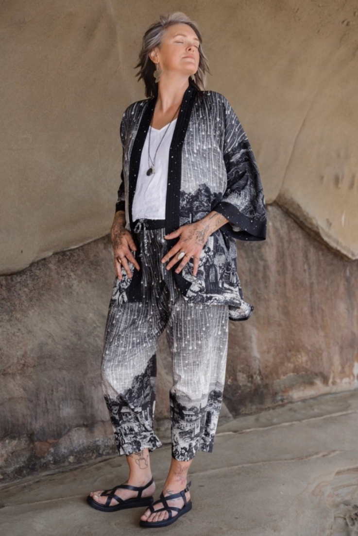 •STARGAZER• bamboo cardigan with tie