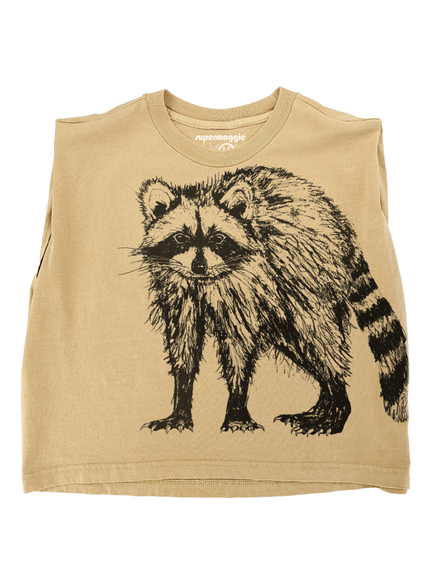 •RACCOON• cotton muscle tee (USA)
