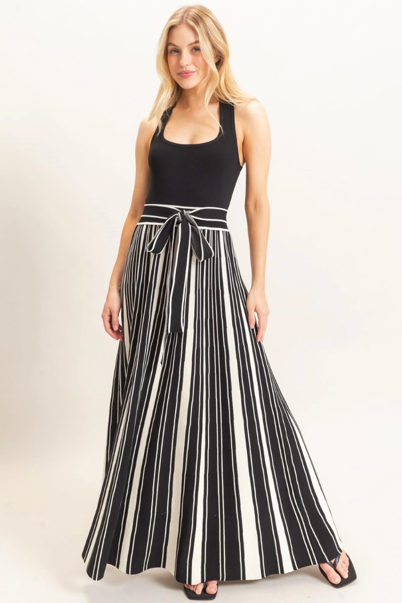 •CRESSIDA• ribbed knit scoop neck maxi dress