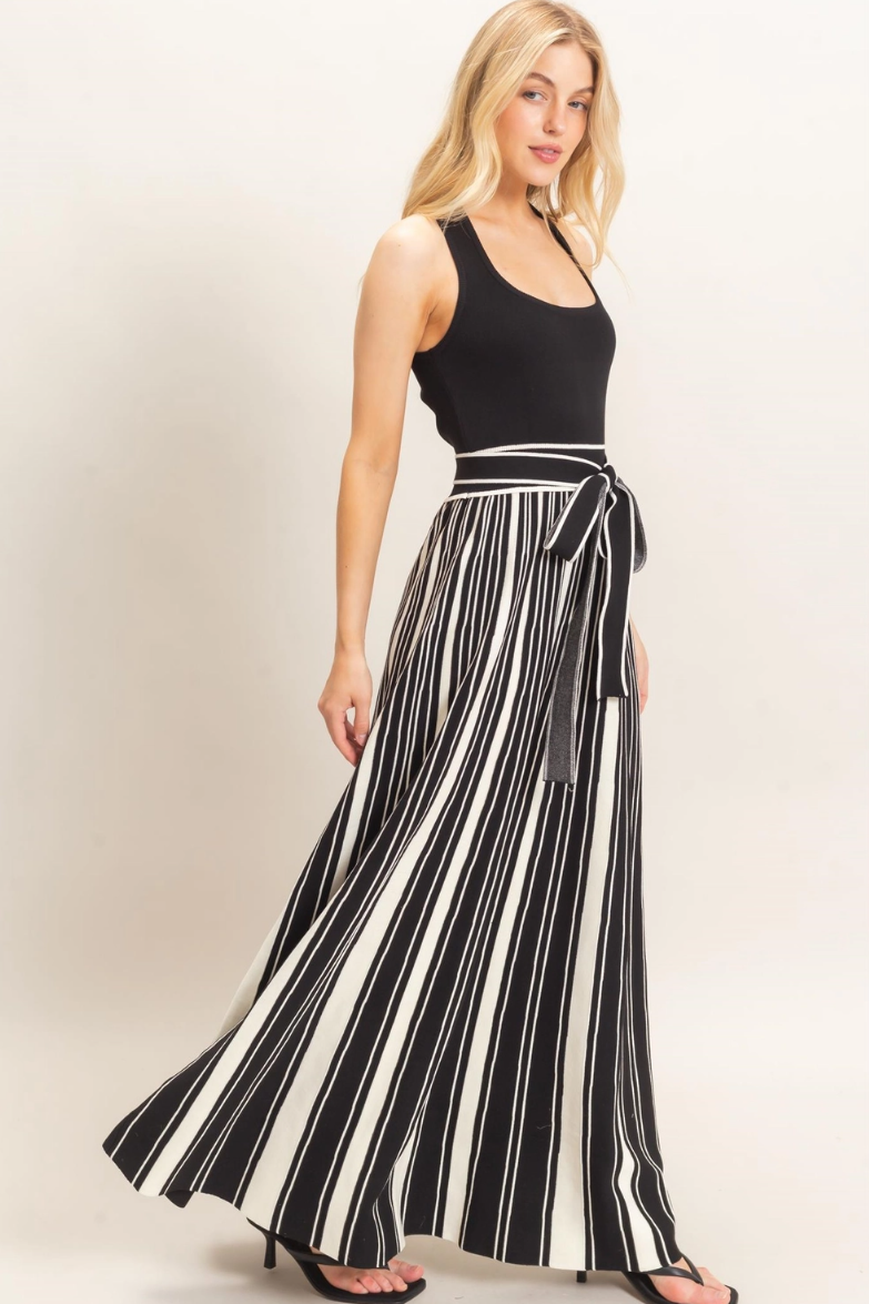 •CRESSIDA• ribbed knit scoop neck maxi dress