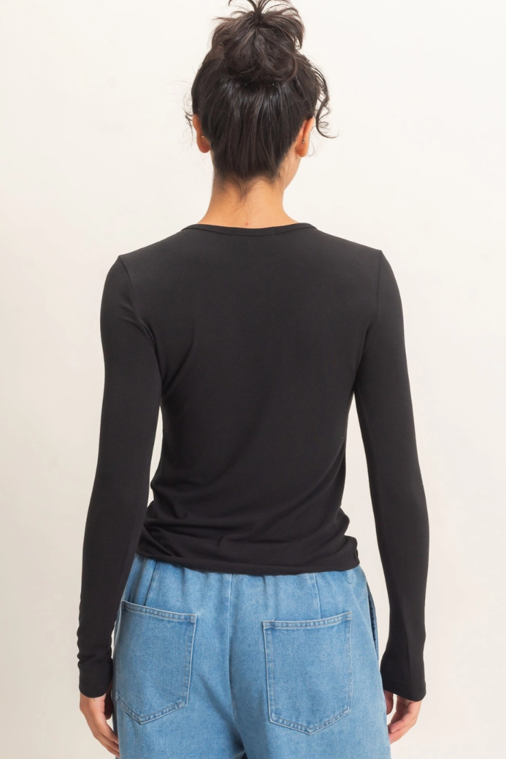 •JESSE• crew neck long sleeve top