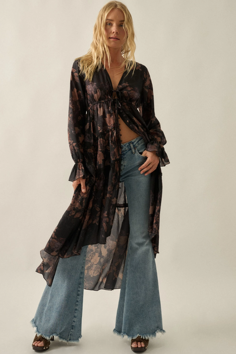 •ADA• high-low midaxi cardigan / dress