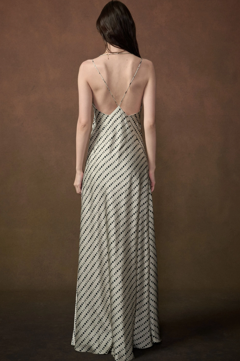 •LUNA - LIGHT• celestial satin maxi dress
