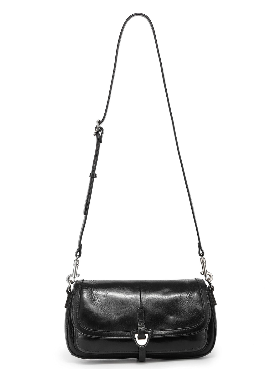 •MEMPHIS• black leather crossbody bag