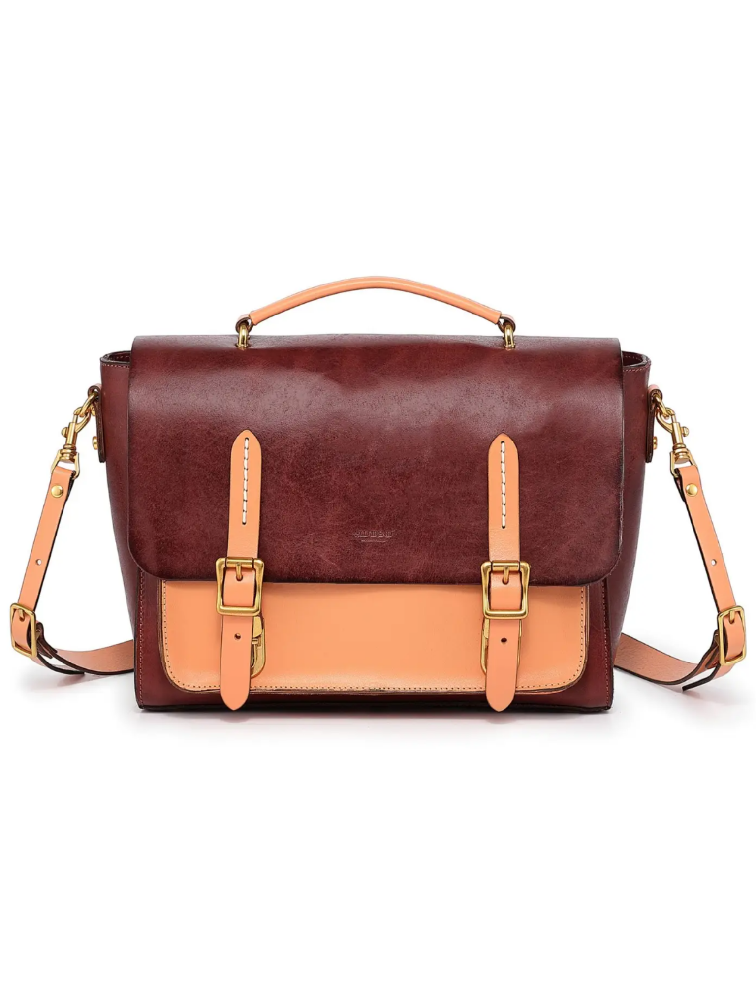 •YALE• mahogany leather briefcase