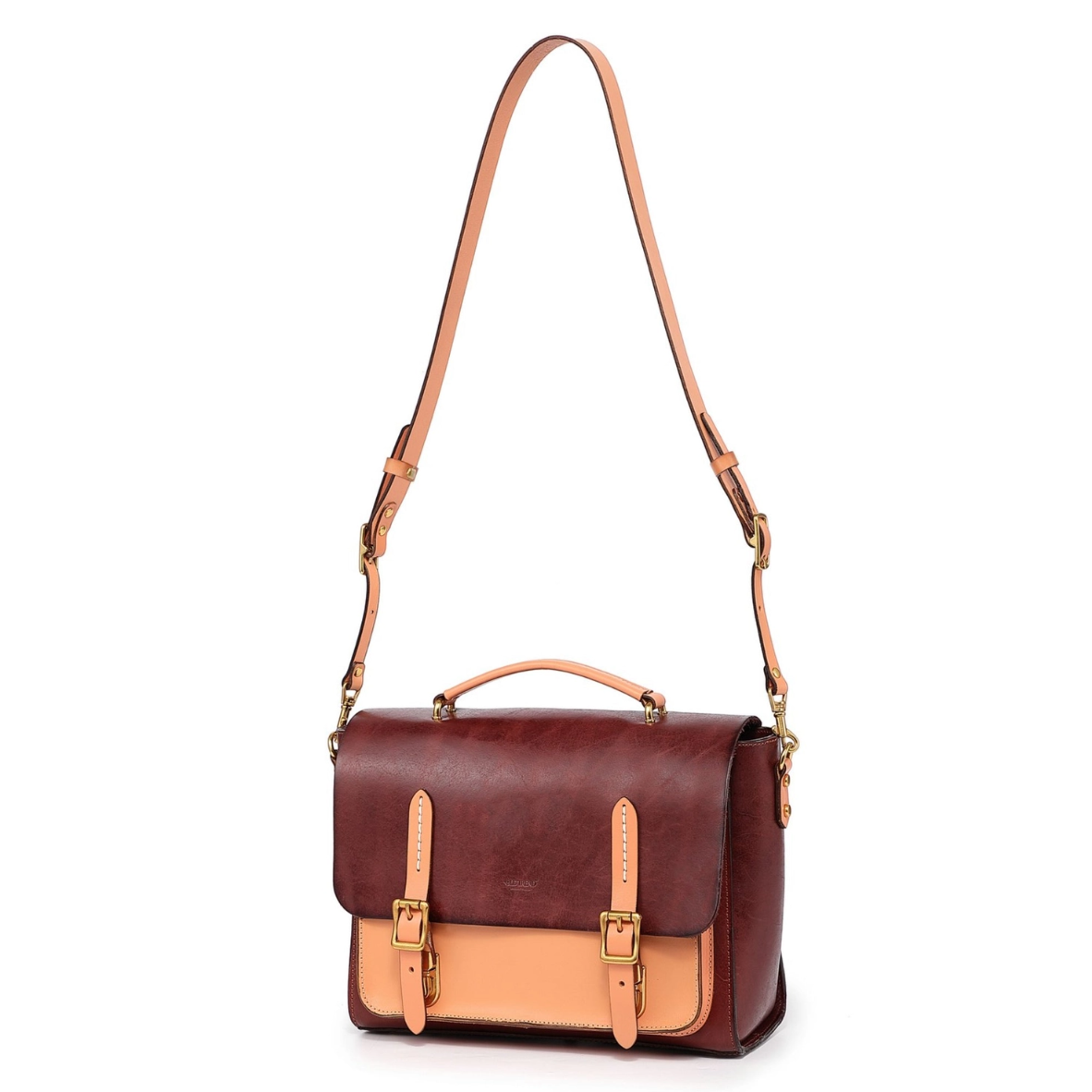 •YALE• mahogany leather briefcase