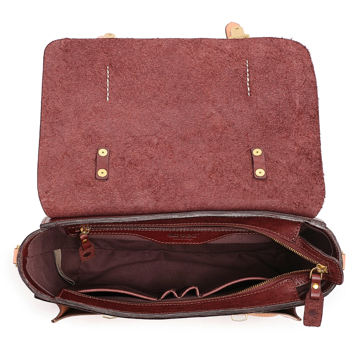 •YALE• mahogany leather briefcase