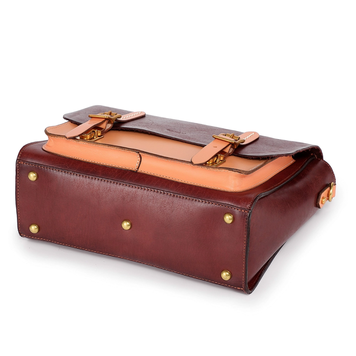 •YALE• mahogany leather briefcase