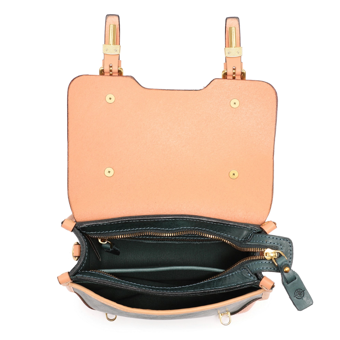 •PRINCETON• deep sea leather satchel/crossbody